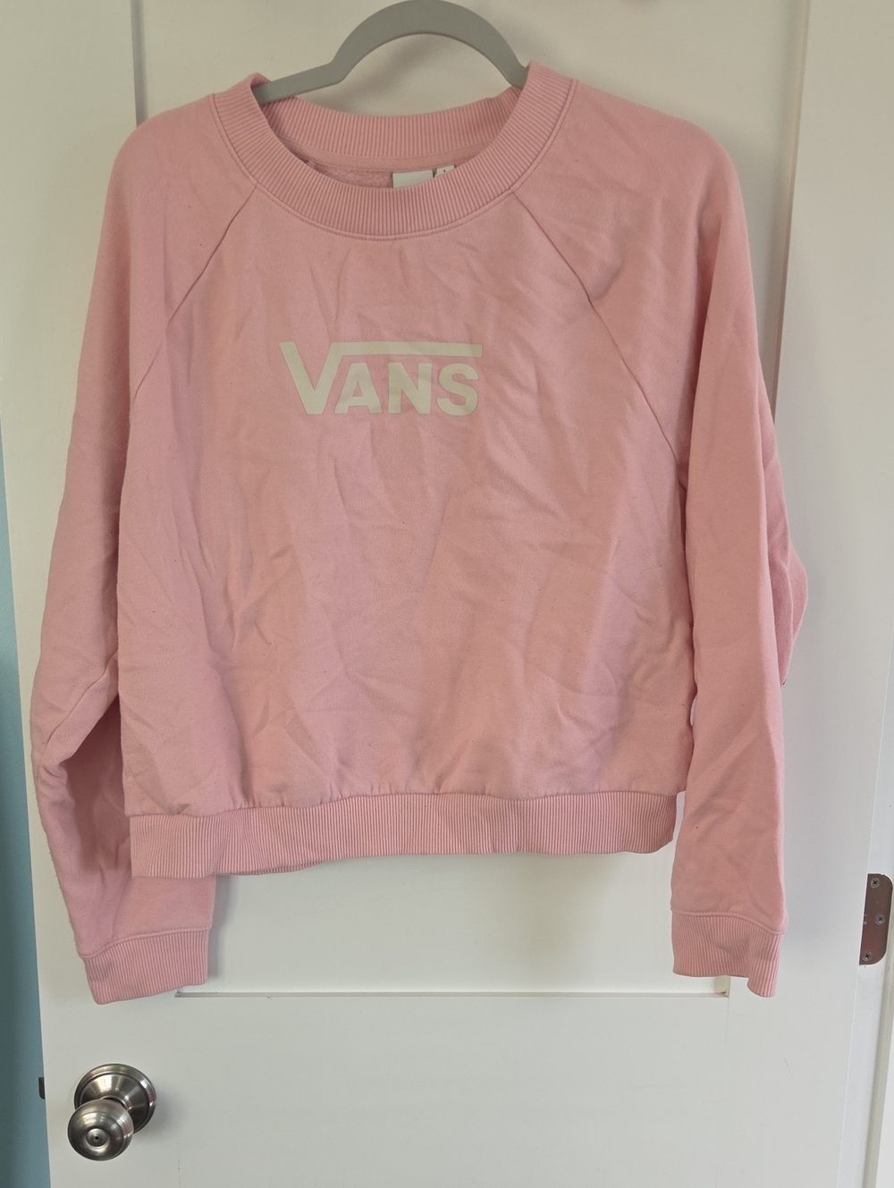 Vans Light Pink Logo Crew Sweatshirt